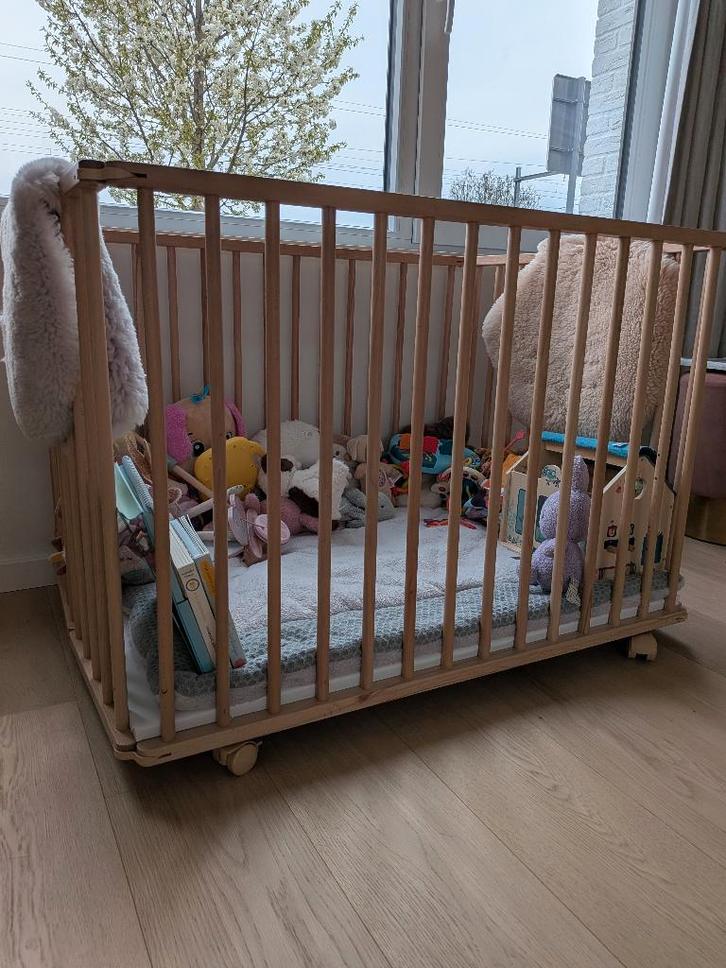 Babypark - perfecte staat, Kinderen en Baby's, Babyparken, Zo goed als nieuw, Rechthoekig, In hoogte verstelbaar, Wieltjes, Ophalen