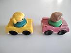 Lot 2 petites voitures+personnages Fischer-Price -1990, Enfants & Bébés, Enlèvement ou Envoi, Utilisé