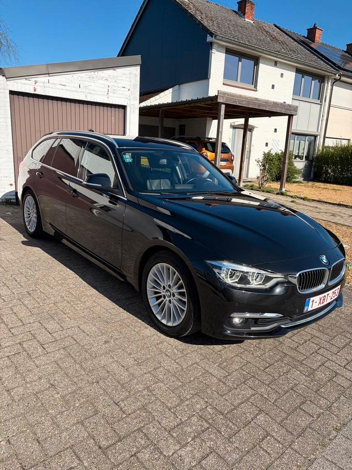 Bmw 318 d, Auto's, BMW, 3 Reeks, Trekhaak, Diesel, Euro 6, Break, 5 deurs, Automaat, Zwart, Zwart, Leder, Achterwielaandrijving