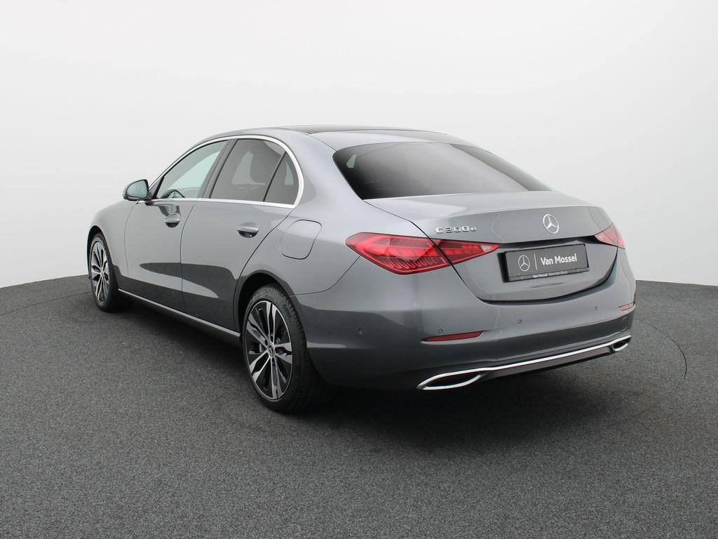 Mercedes-Benz C 300 e Luxury Line Berline + LEDER + PANORAMI, Auto's, Automaat, 4 deurs, Zwart, 4 cilinders
