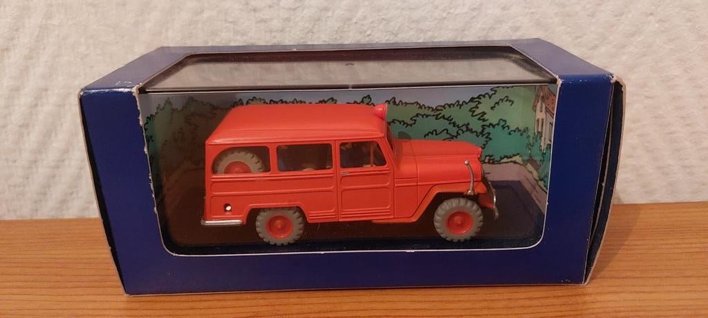 TINTIN Atlas auto 1/43 'De jeep van de brandweer 1950' 💫, Ophalen, Zo goed als nieuw, Auto, Overige merken