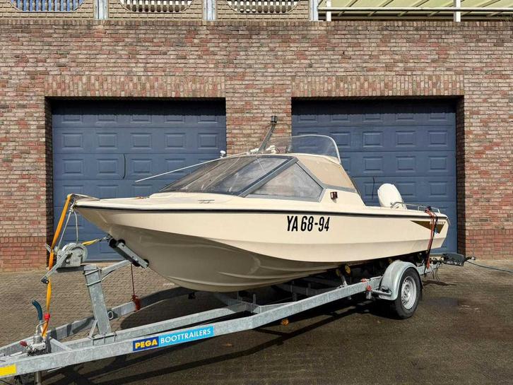 Fletcher 178 Speedboot + 75 pk Evinrude E-TEC + Trailer, Watersport en Boten, Vis- en Consoleboten, Gebruikt, Benzine