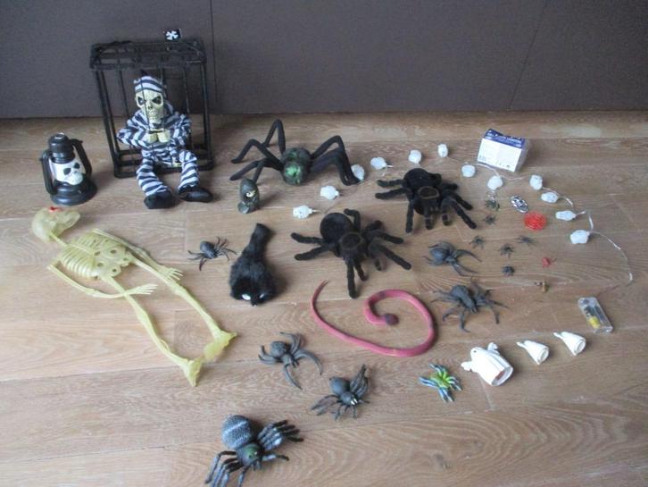 Halloween skelet verlichting spinnen geraamte griezel spook, Hobby en Vrije tijd, Feestartikelen, Gebruikt, Overige typen, Ophalen