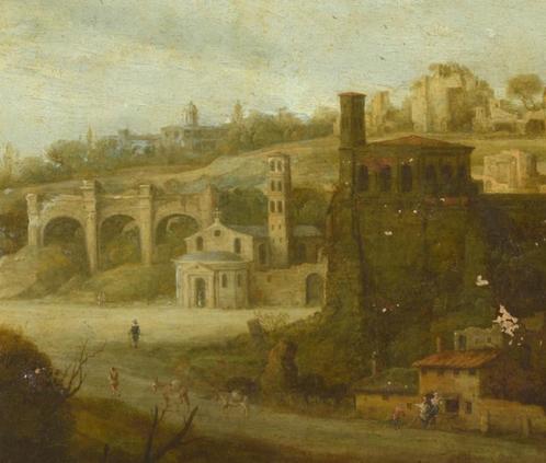 Vlaams werk 17de eeuw - Campo Vaccino / Forum Romanum, Antiek en Kunst, Kunst | Schilderijen | Klassiek, Ophalen of Verzenden