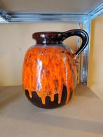 Grote bruin oranje kruik/vaas made in West Germany, Huis en Inrichting, Woonaccessoires | Vazen, Ophalen of Verzenden, Zo goed als nieuw