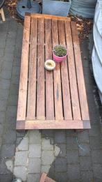 Loungetafel - hout, Tuin en Terras, Ophalen, Gebruikt, Bijzettafel, Loungeset