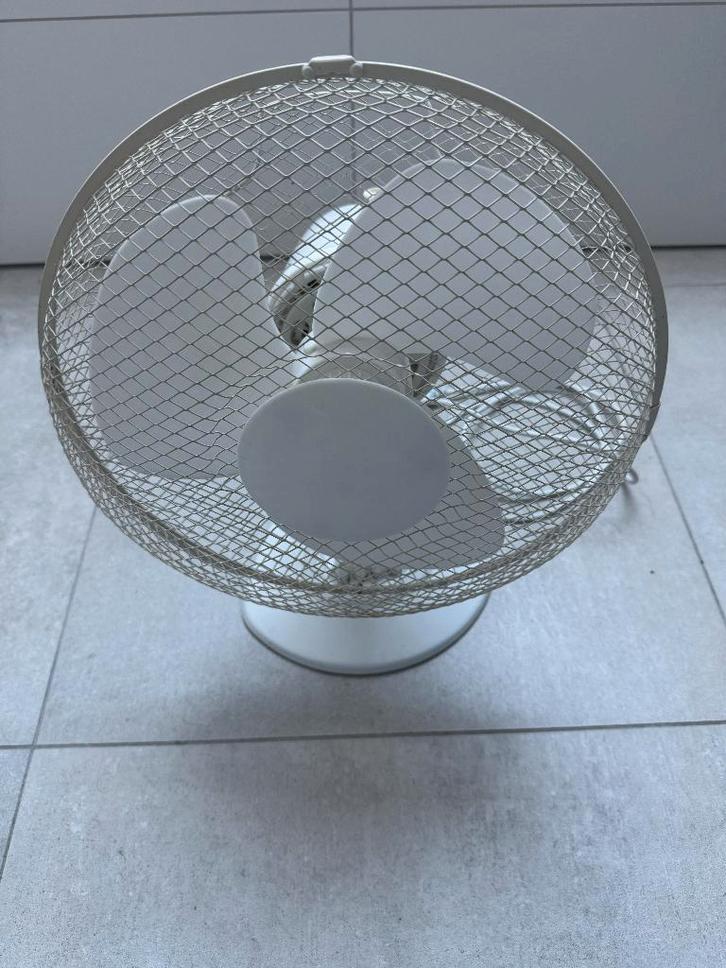 Witte tafelventilator, Electroménager, Ventilateurs, Utilisé, Ventilateur de table, Enlèvement