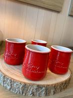 4 petits pots en céramique émaillées "Noël", Ophalen, Zo goed als nieuw, Keramiek