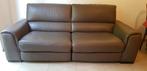 lederen sofa (2x relax; kleur taupe), Ophalen, 100 tot 125 cm, Driepersoons, Leer