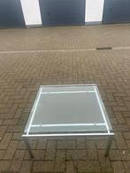 Glazen salontafel, Huis en Inrichting, Ophalen, Gebruikt, Vierkant
