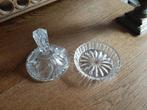 Bonbonnière en verre +couvercle, Antiquités & Art, Enlèvement ou Envoi