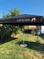 caféparasol 3,5m x 3,5m Chouffe brasserie achouffe brouwerij, Ophalen, Zo goed als nieuw, Parasolvoet