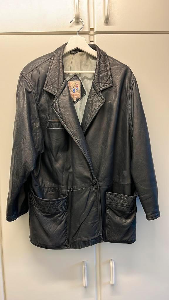 Blazer vintage en cuir d'agneau, Vêtements | Femmes, Vestes & Costumes, Porté, Manteau, Taille 36 (S), Bleu, Enlèvement ou Envoi