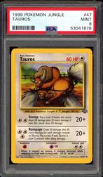 Tauros PSA 9 - 47/64 - Jungle 1999, Hobby en Vrije tijd, Verzamelkaartspellen | Pokémon, Verzenden, Zo goed als nieuw, Losse kaart