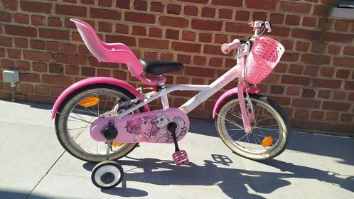 VELO 16 '' POUCES 4-6 ANS 500 DOCTOGIRL, Vélos & Vélomoteurs, Vélos | Filles, Utilisé, 16 pouces, Frein à main, Enlèvement