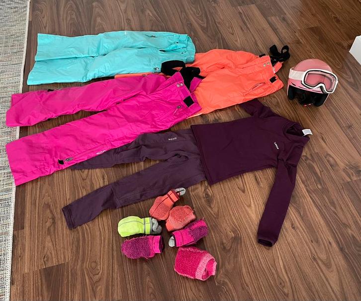 Skibroeken skikledij kind meisje 6-8 jaar, maat 115-132, Kinderen en Baby's, Kinderkleding | Maat 128, Gebruikt, Meisje, Overige typen