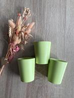 Appelgroene bloempotjes 3 stuks, Huis en Inrichting, Ophalen