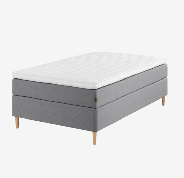 Twijfelaar YISK boxspring, Huis en Inrichting, Slaapkamer | Boxsprings, Zo goed als nieuw, 120 cm, 200 cm, Twijfelaar, Grijs, Ophalen