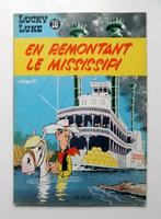 1964 Lucky Luke 16 En remontant le Mississipi - dos jaune, Une BD, Utilisé, Morris - Goscinny, Enlèvement ou Envoi