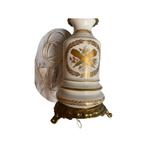 Gouden porseleinen lamp met voet - Empire Mouches Decor, Antiek en Kunst, Ophalen of Verzenden