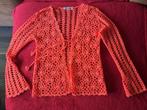 Gehaakt vestje, S, oranje, Kleding | Dames, Ophalen of Verzenden, Zo goed als nieuw, Maat 36 (S), Oranje