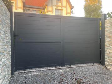 Nieuwe alu draai- of schuif poort - hoogte 1m60 - 1m80 of 2m beschikbaar voor biedingen
