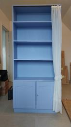 Mooie blauwe kast met gordijn, Huis en Inrichting, Ophalen, 50 tot 100 cm, 150 tot 200 cm, 25 tot 50 cm