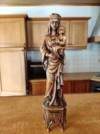 Maria beeldje in houtsnijwerk, Antiquités & Art, Art | Sculptures & Bois, Enlèvement ou Envoi