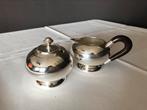 melk en suiker set verzilverd. Amper gebruikt., Antiek en Kunst, Antiek | Zilver en Goud, Ophalen of Verzenden, Zilver