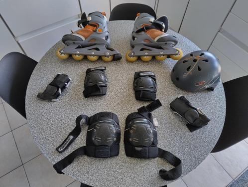 Complete inline skateset junior (maat 36-38), Sport en Fitness, Skeelers, Gebruikt, Inline skates 4 wielen, Overige merken, Kinderen