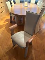 Set van 8 design stoelen met armsteunen in crème wit, Huis en Inrichting, Ophalen, Zo goed als nieuw