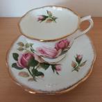 Royal Albert kop en schotel - Anniversary Rose, Comme neuf, Enlèvement, Porcelaine, Tasse et/ou soucoupe