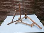 2 oude geklonken lampensteunen Hoog 42 cm Lang 50 cm Prijs p, Ophalen