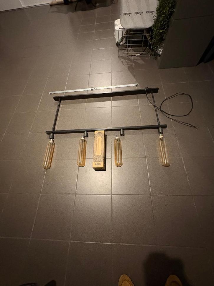 Hangverlichting eetkamer, Huis en Inrichting, Lampen | Hanglampen, Gebruikt, Metaal, Ophalen