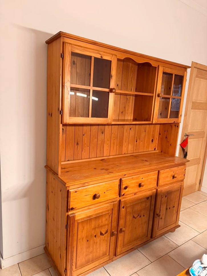 Vaisselier en pin, Maison & Meubles, Armoires | Buffets, Utilisé, 150 à 200 cm, 150 à 200 cm, 25 à 50 cm, Pin, Enlèvement