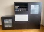 Meuble IKEA BESTA combinaison rangement Brun Noir, Huis en Inrichting, Kasten |Televisiemeubels, 100 tot 150 cm, Zo goed als nieuw