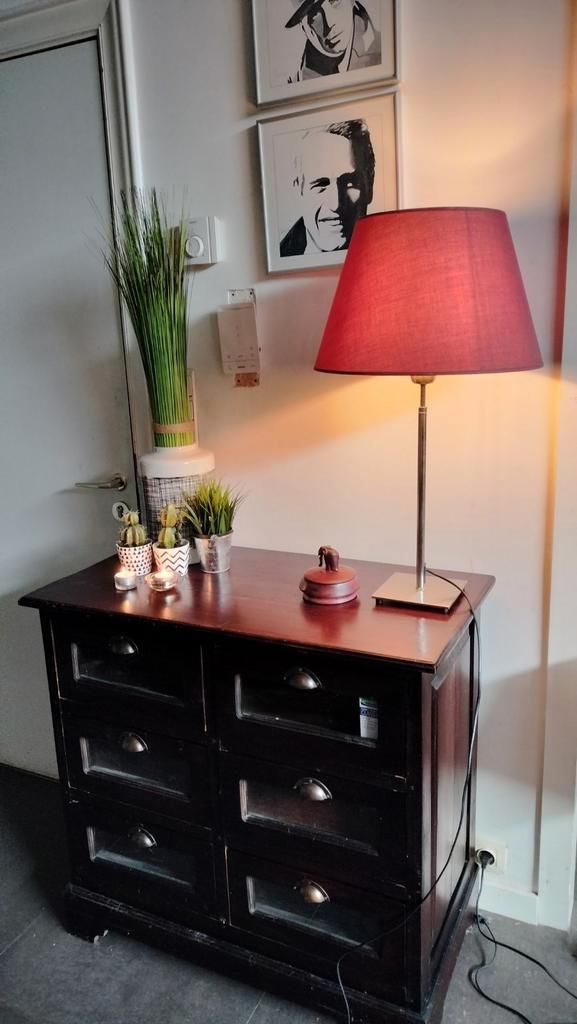 Telescopische Inox design tafellamp, Huis en Inrichting, Lampen | Tafellampen, Zo goed als nieuw, Ophalen