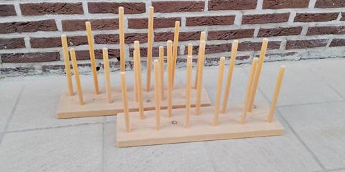 2 houten standaards voor handpoppen, Kinderen en Baby's, Speelgoed | Poppen, Zo goed als nieuw, Ophalen of Verzenden