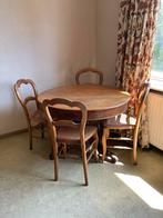 Ronde tafel met vier stoelen, Huis en Inrichting, Complete eetkamers, Ophalen, Zo goed als nieuw