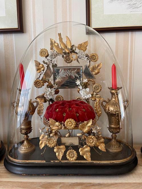 Uitzonderlijk grote bruidsstolp met 2 kandelaars/vazen, Antiek en Kunst, Curiosa en Brocante, Ophalen