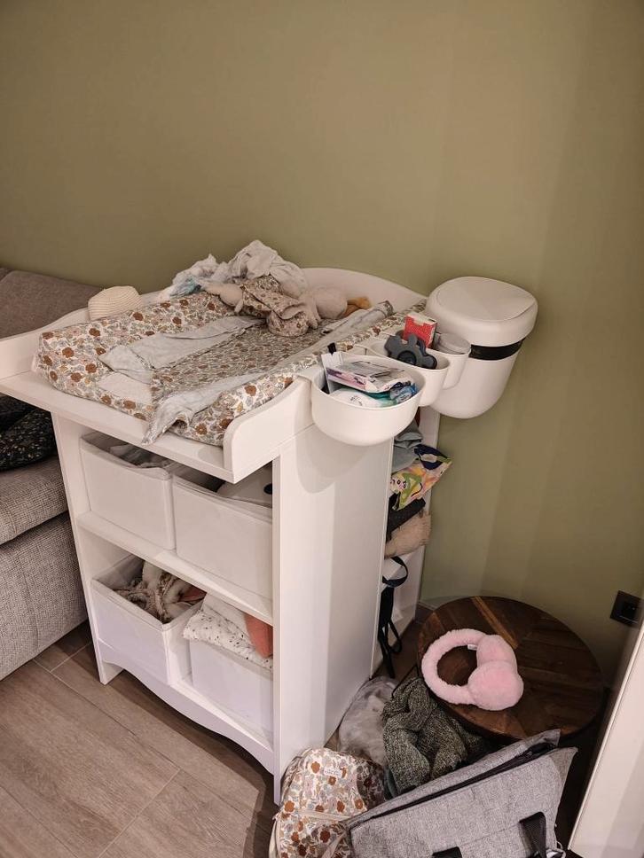 Verzorgingstafel compleet Ikea, Kinderen en Baby's, Kinderkamer | Commodes en Kasten, Zo goed als nieuw, Kast, 90 tot 105 cm, Ophalen