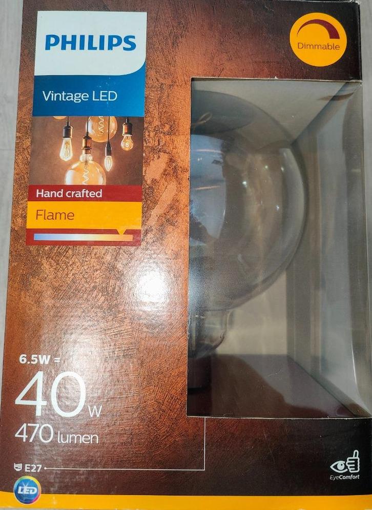 Ampoule XXL LED Philips - Flame G200 - E27 - 6,5W, Auto-onderdelen, Verlichting, Gebruikt, Ophalen