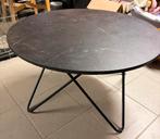 Salontafel Ø80cm - marmer - zwart Weba, Huis en Inrichting, Ophalen, Rond, Zo goed als nieuw, Marmer look