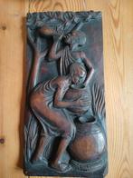 Magnifique bas relief en bois signé Kagoyi, Antiquités & Art, Enlèvement ou Envoi