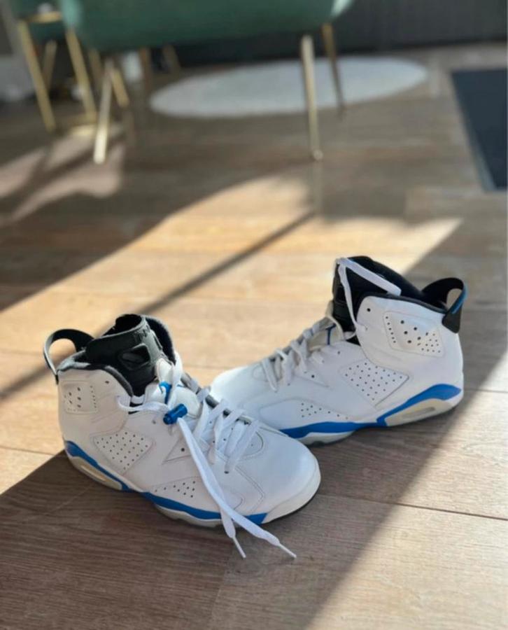 Jordan 6 Retro Sport Blue 2014 - EU44,5/US10,5, Kleding | Heren, Sportkleding, Zo goed als nieuw, Algemeen, Overige maten, Wit