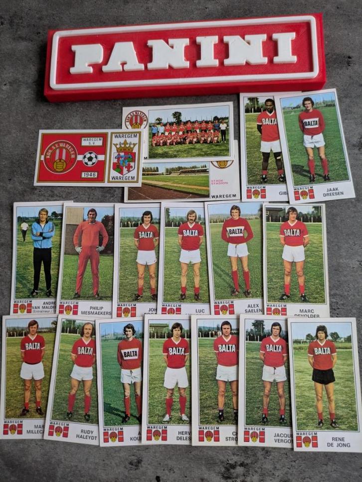 18x AUTOCOLLANTS PANINI FOOTBALL 76 SV WAREGEM 1976, Hobby & Loisirs créatifs, Autocollants & Images, Envoi