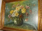 G. Hellinck - 100  x 80 cm - Bloemenstilleven, Olie op doek, Ophalen