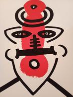 Keith haring handgesignieerd Red and Blue 2000€ nu 850€, Enlèvement ou Envoi