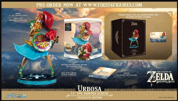F4F Urbosa Exclusive Version PVC Zelda BOTW Nintendo, Collections, Statues & Figurines, Neuf, Fantasy, Enlèvement ou Envoi