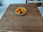 Table en teck massif carre, Ophalen, Zo goed als nieuw, 75 cm of meer, Teck massif